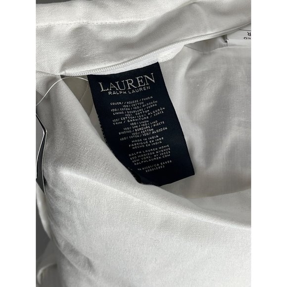 New Ralph Lauren Home Throw Pillows White with Turquoise Stripes Never Used - Picture 8 of 13